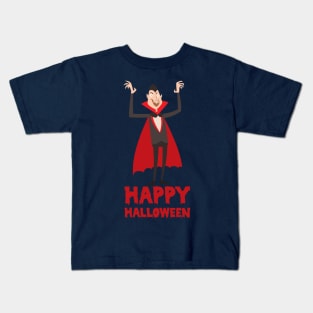 Vampire Scary and Spooky Happy Halloween Funny Graphic Kids T-Shirt